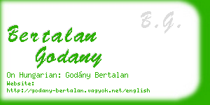 bertalan godany business card