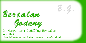 bertalan godany business card